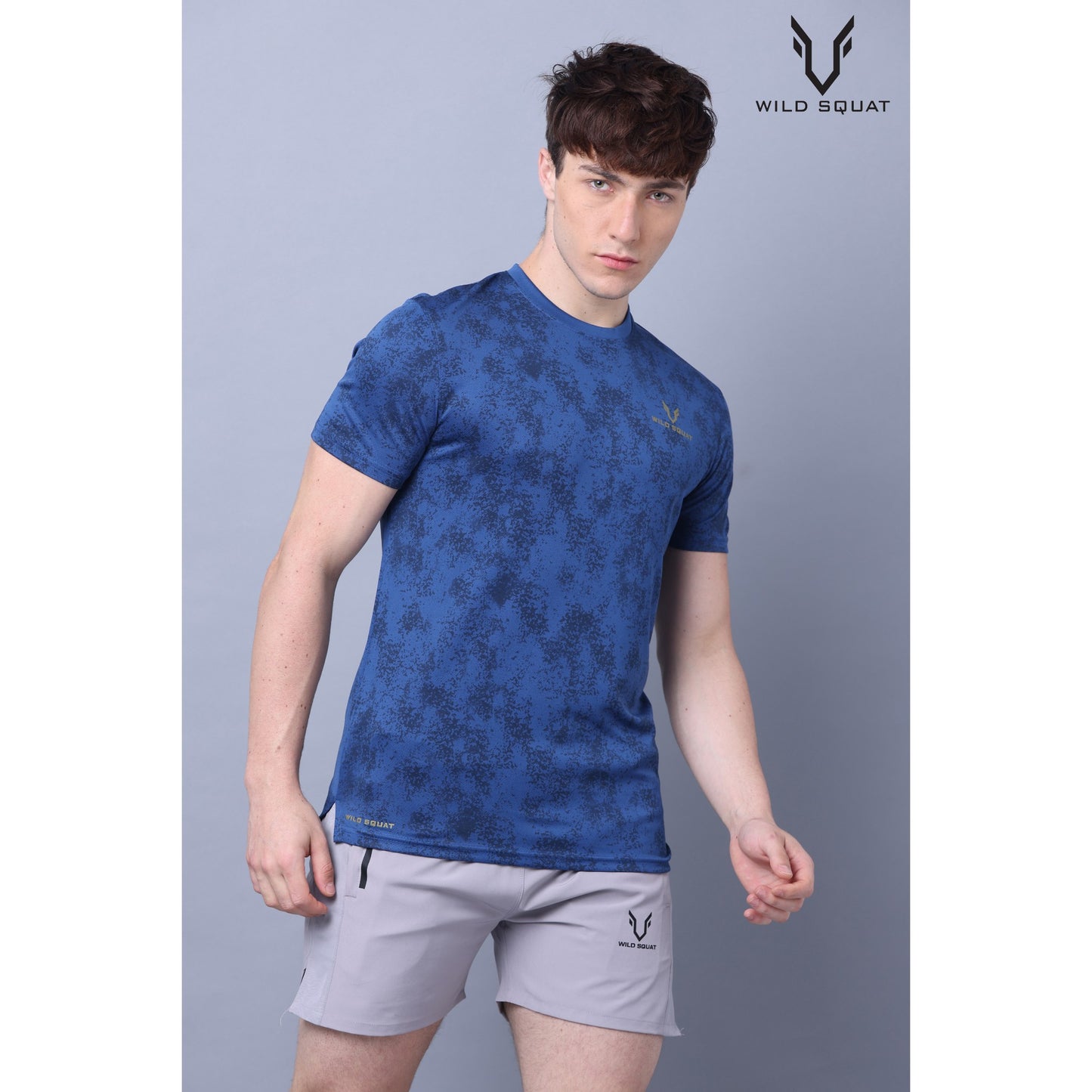 Fully Sublimated Dot Knit T-Shirt - Royal Blue