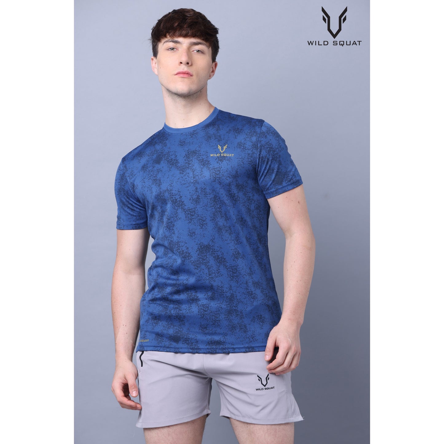 Fully Sublimated Dot Knit T-Shirt - Royal Blue