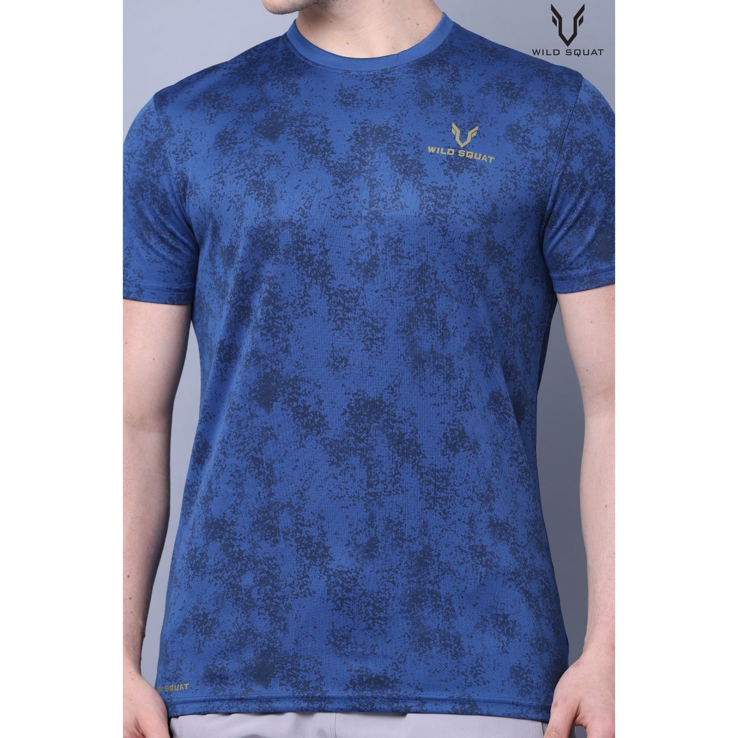 Fully Sublimated Dot Knit T-Shirt - Royal Blue