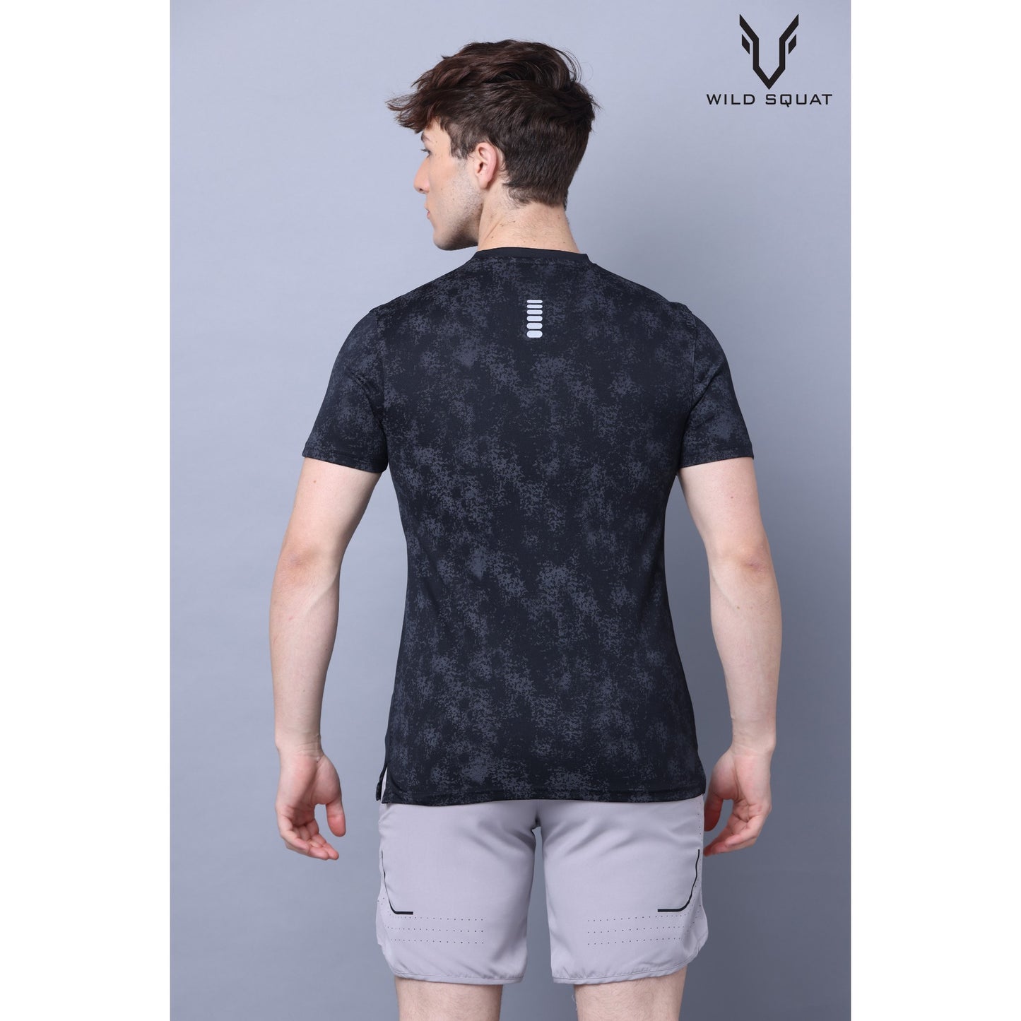 Fully Sublimated Dot Knit T-Shirt - Black