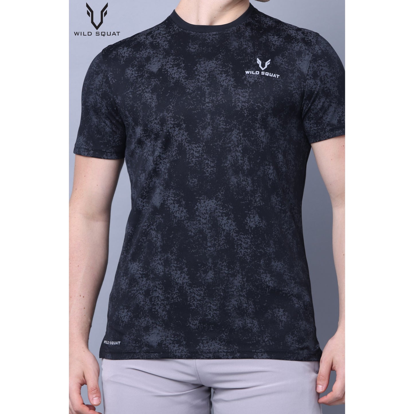 Fully Sublimated Dot Knit T-Shirt - Black