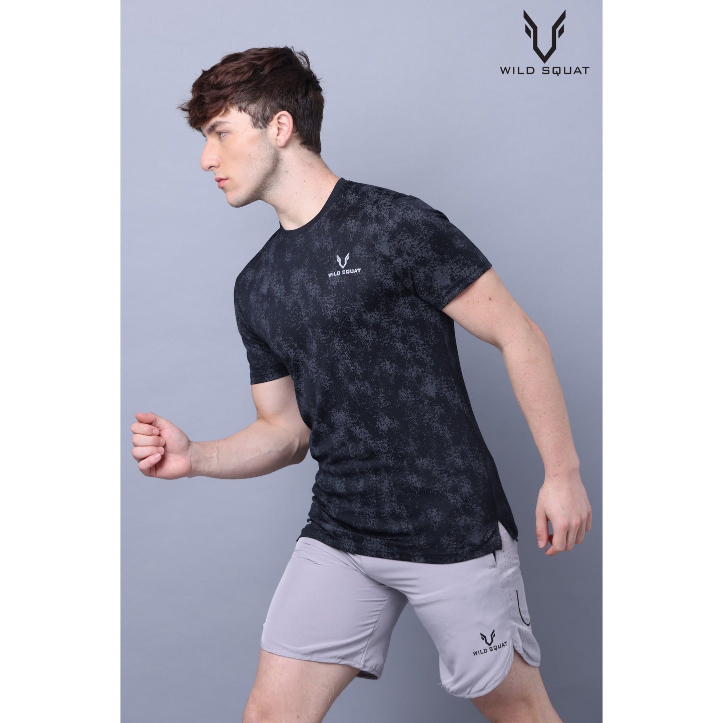Fully Sublimated Dot Knit T-Shirt - Black