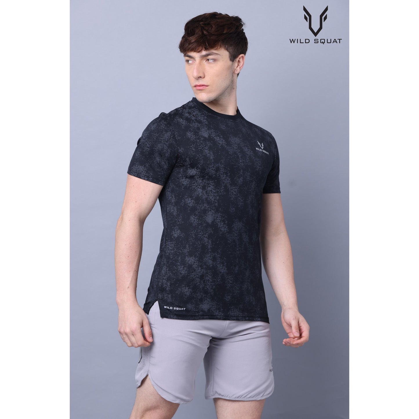 Fully Sublimated Dot Knit T-Shirt - Black