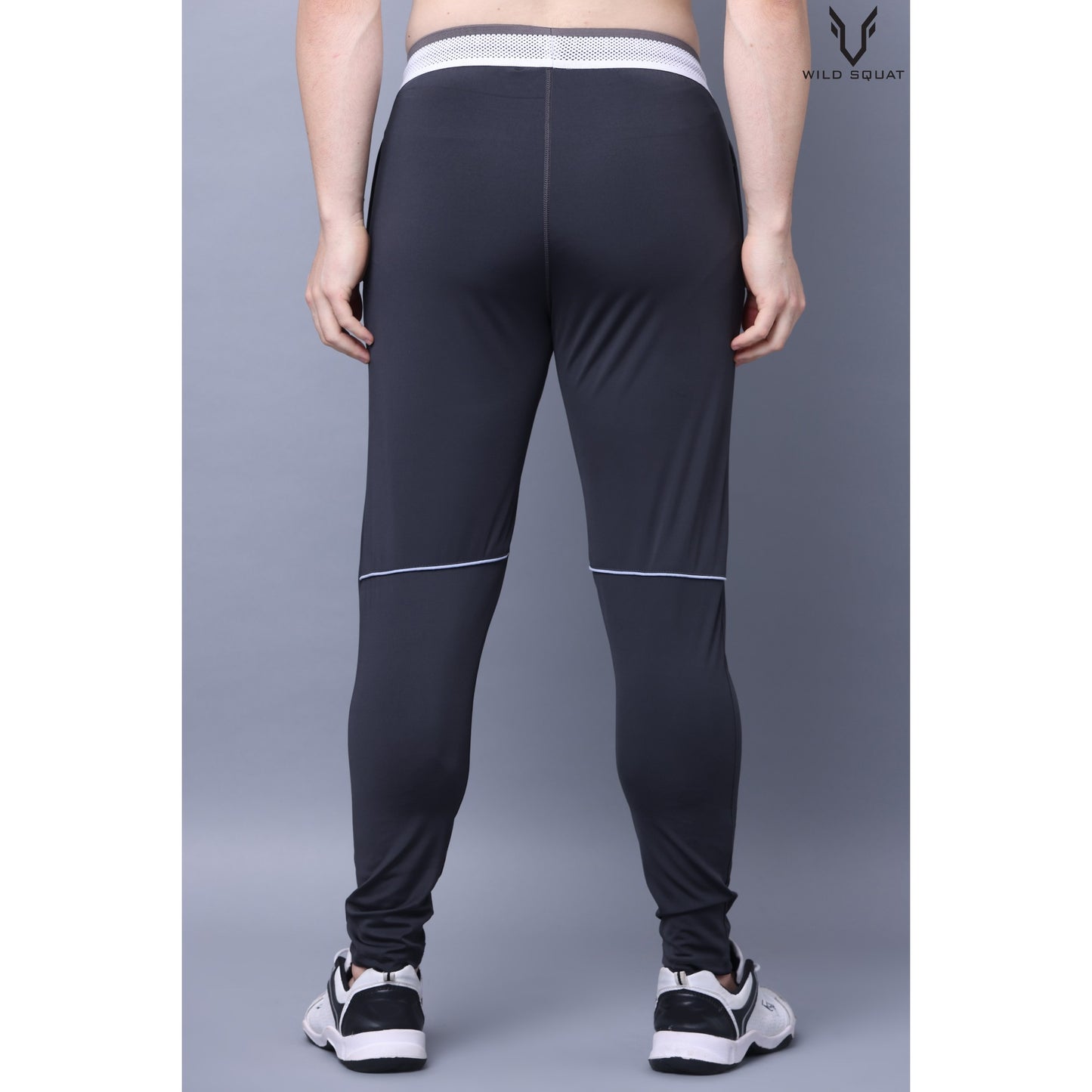 Draw Cord Elastic Plain Lycra Track - Black
