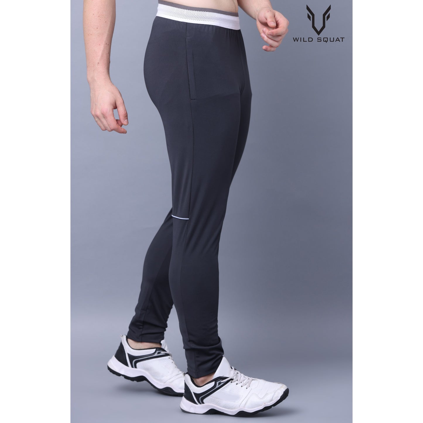 Draw Cord Elastic Plain Lycra Track - Black