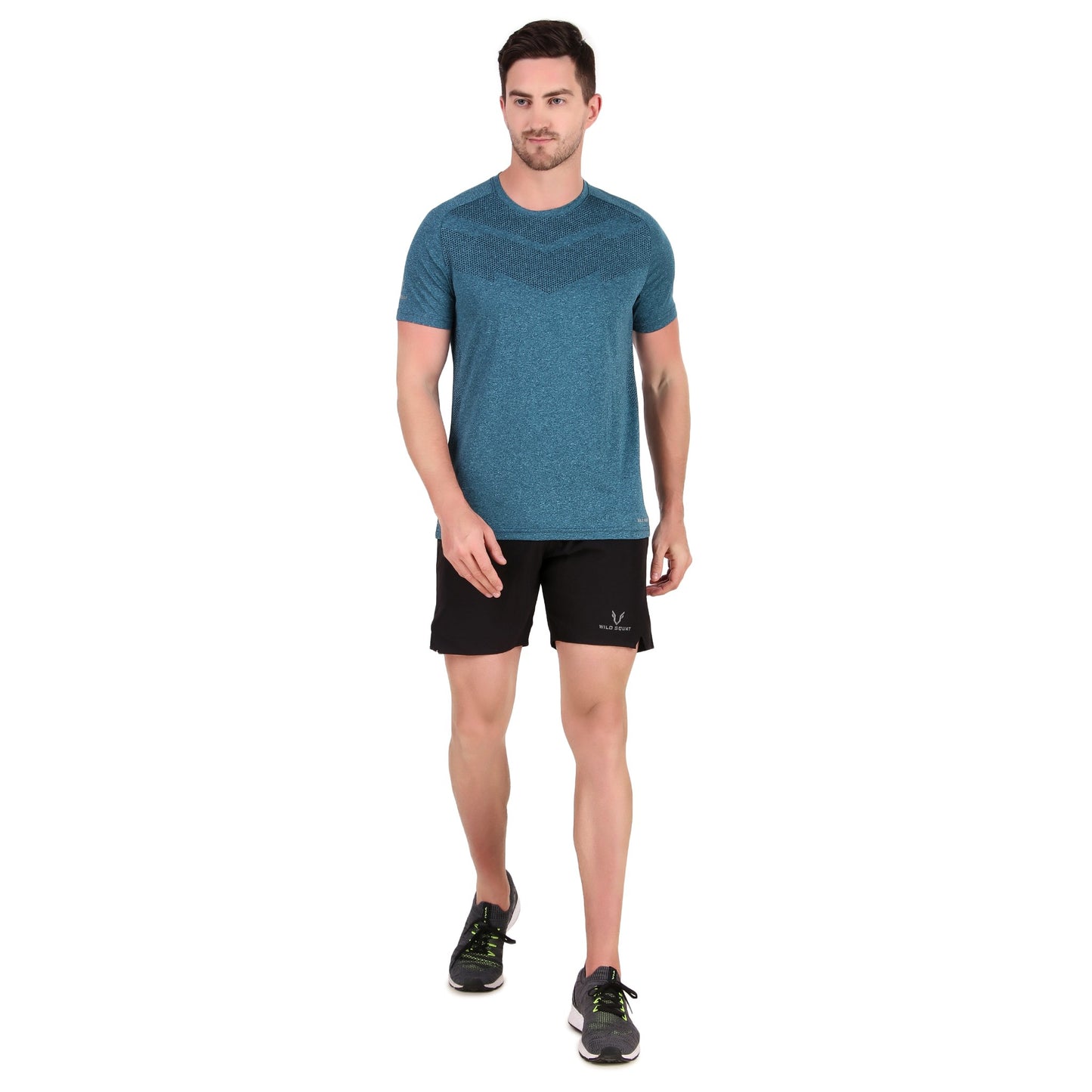 Premium Melang T-Shirt - Blue