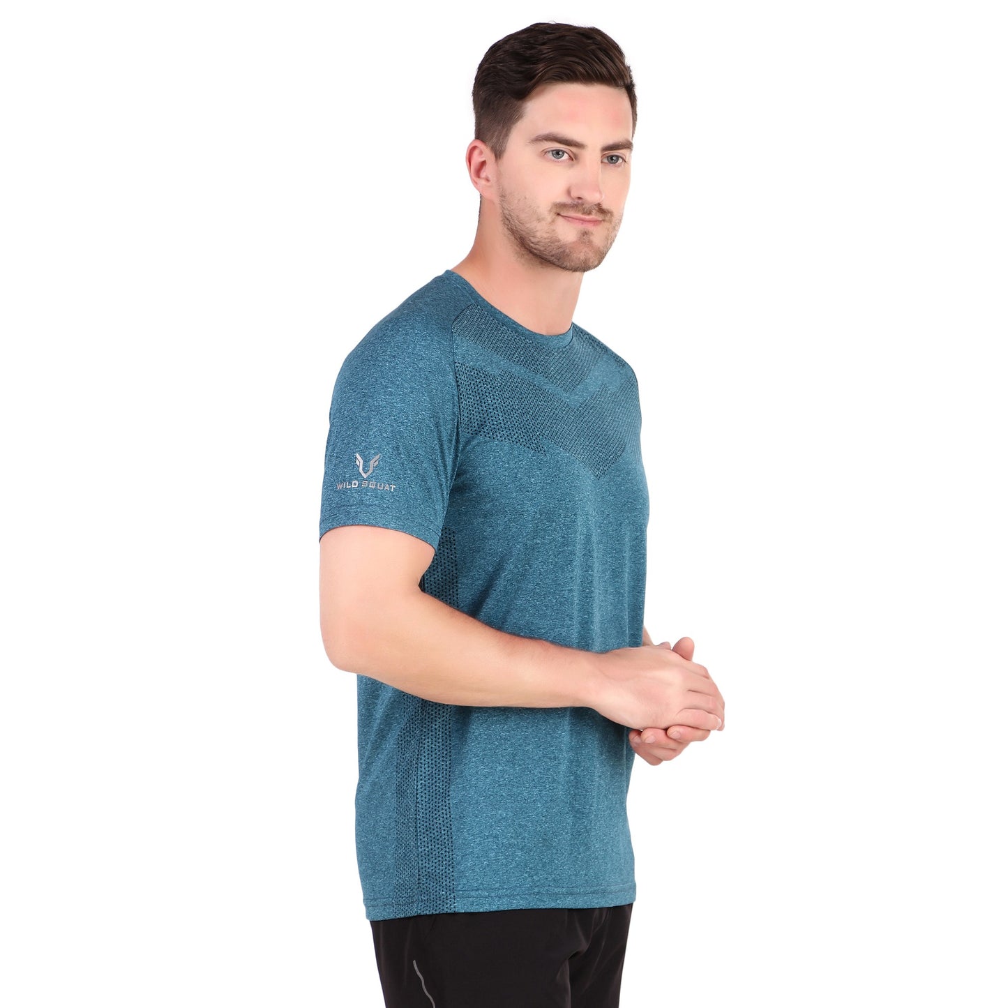 Premium Melang T-Shirt - Blue