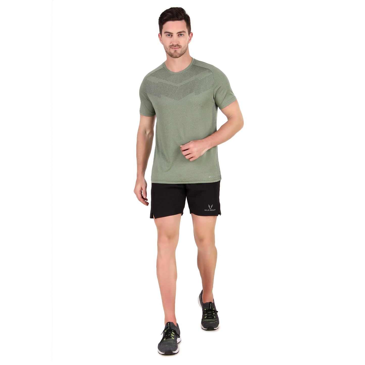 Premium Melang T-Shirt - Olive Green