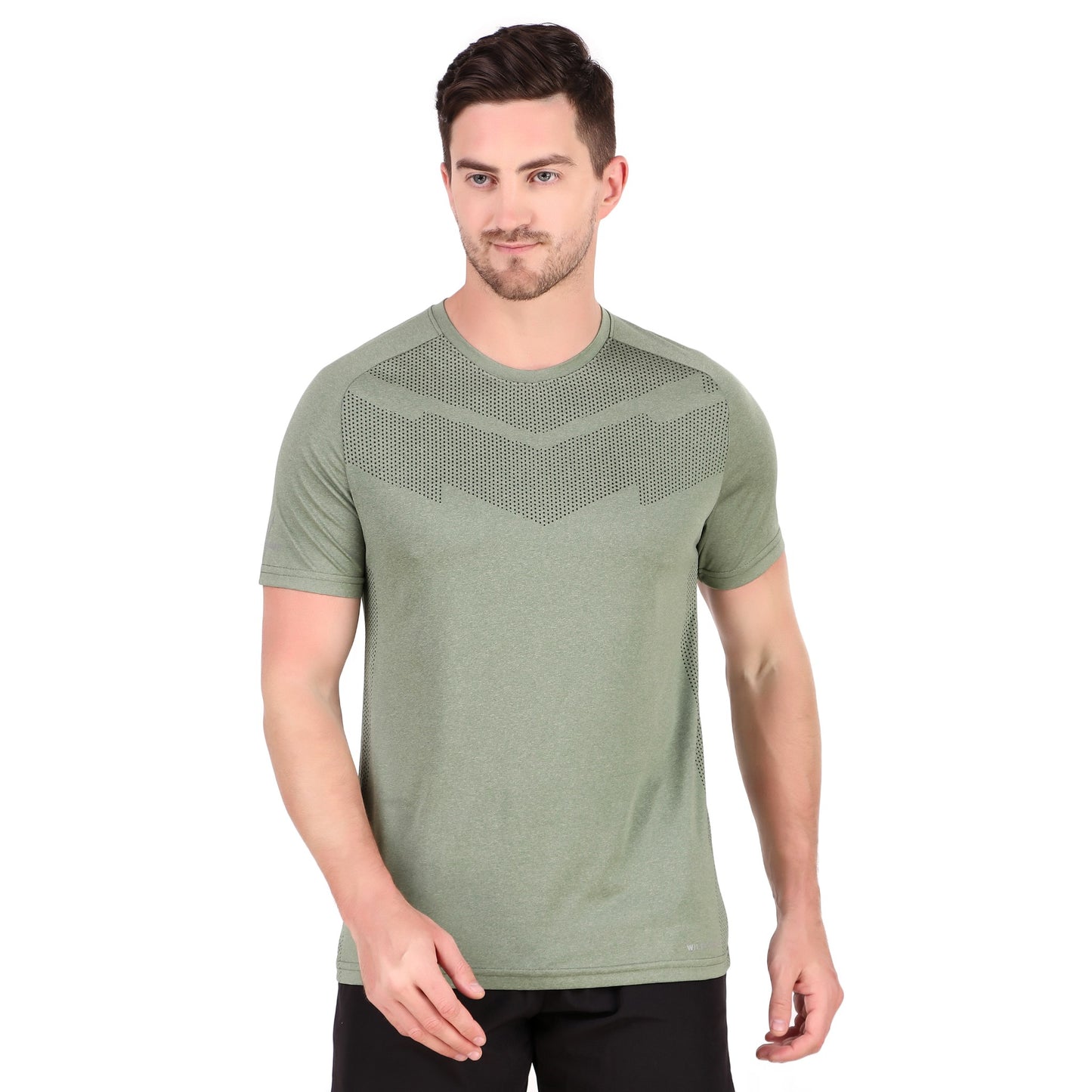 Premium Melang T-Shirt - Olive Green