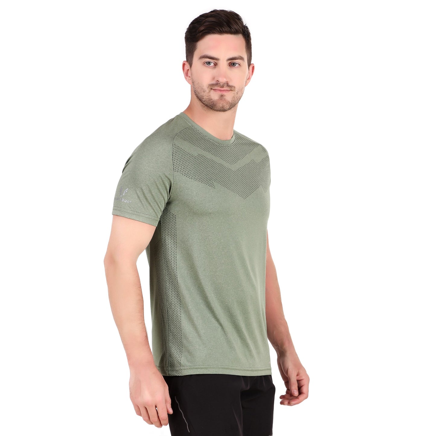 Premium Melang T-Shirt - Olive Green