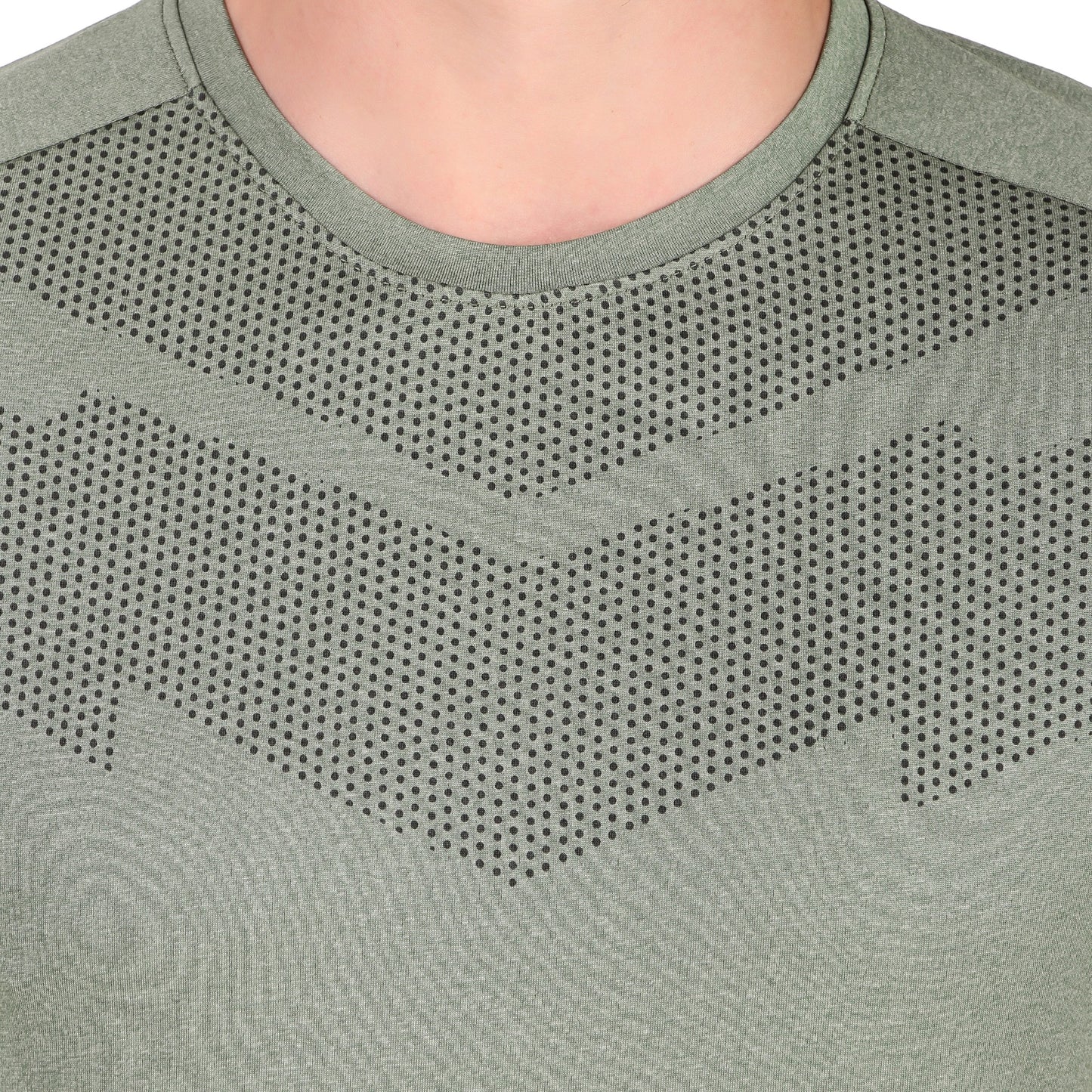 Premium Melang T-Shirt - Olive Green