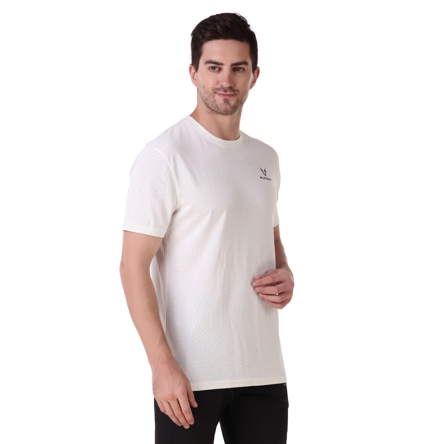 Breathable Jacquard T-Shirt - White