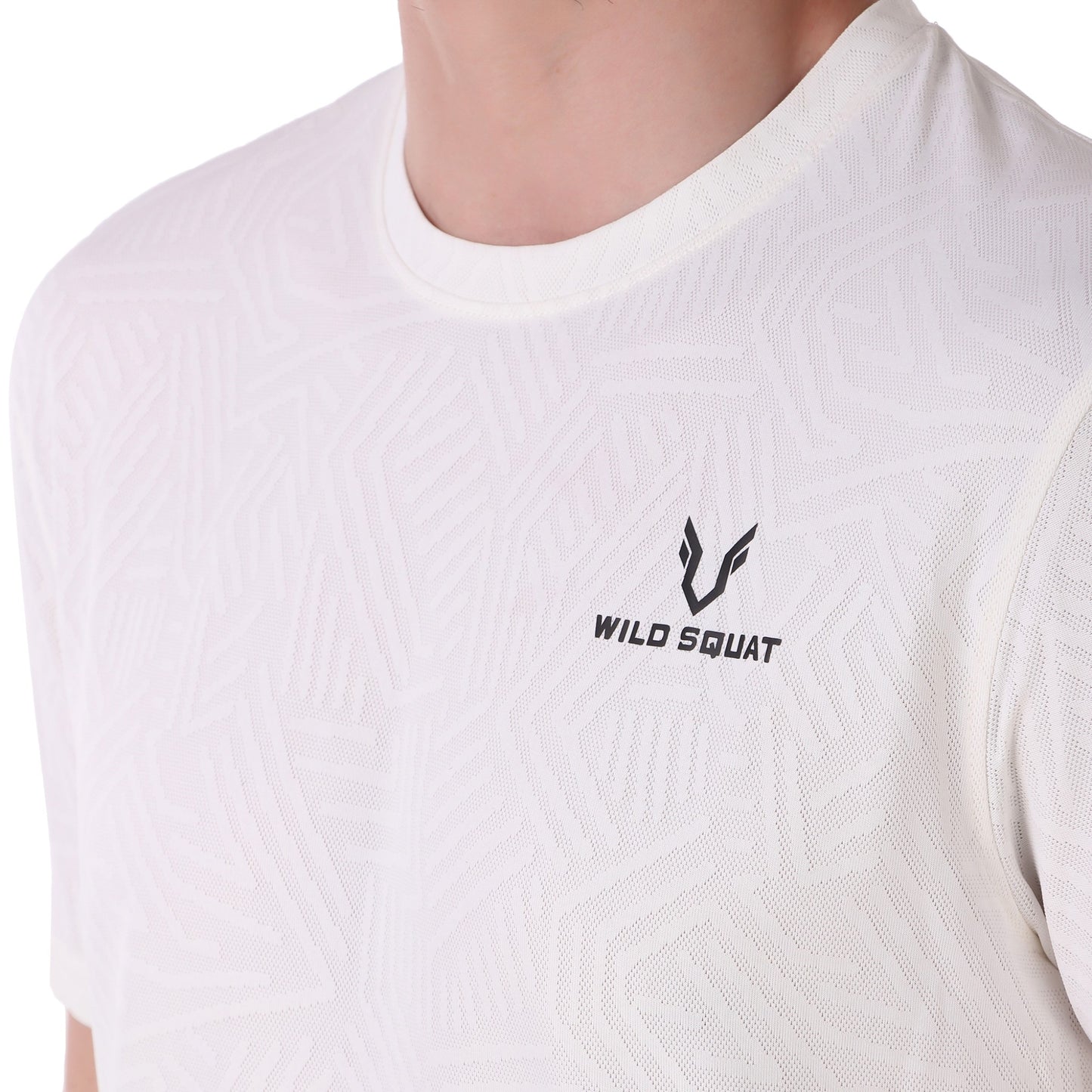 Breathable Jacquard T-Shirt - White