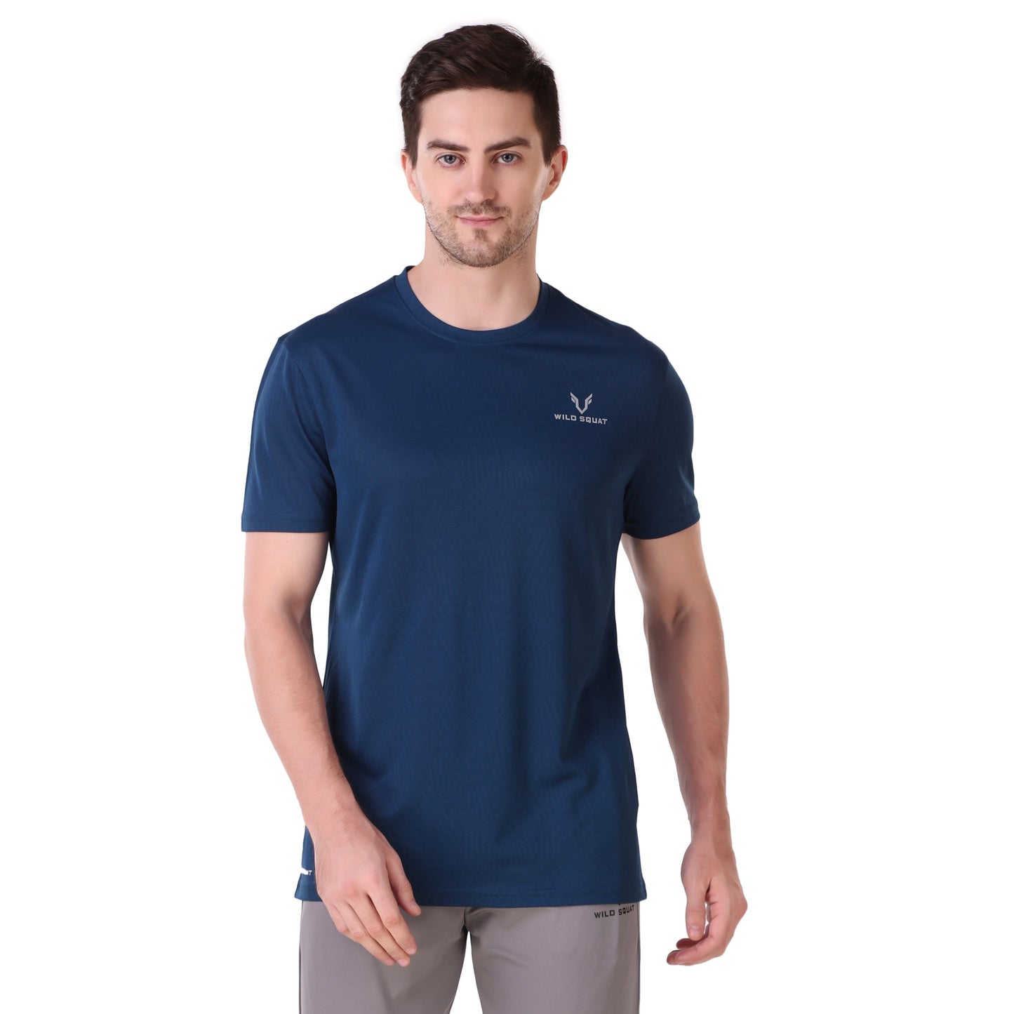 Breathable Jacquard T-Shirt - Navy