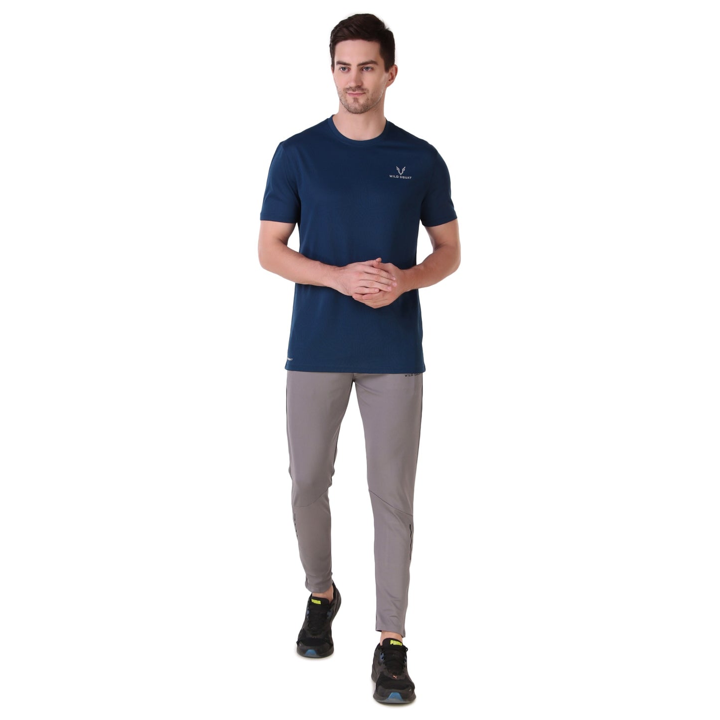Breathable Jacquard T-Shirt - Navy