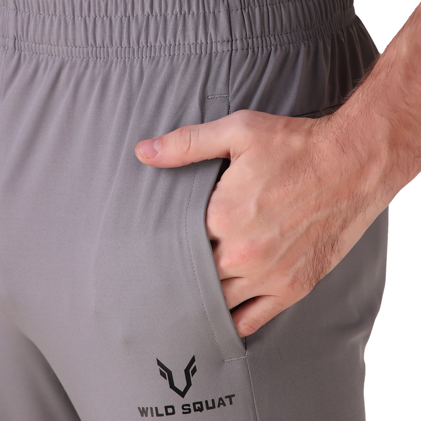 Bottom Zipped Lycra Track -Mid Grey