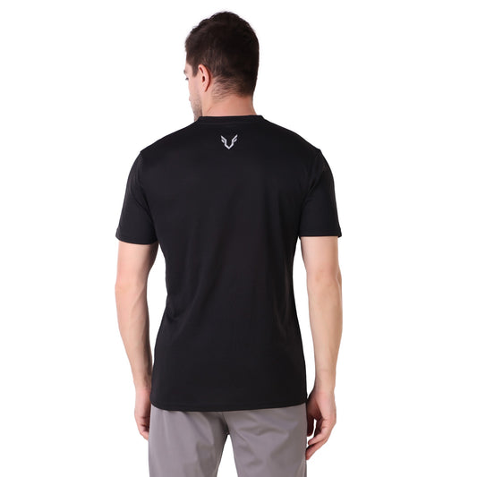 Breathable Jacquard T-Shirt - Black