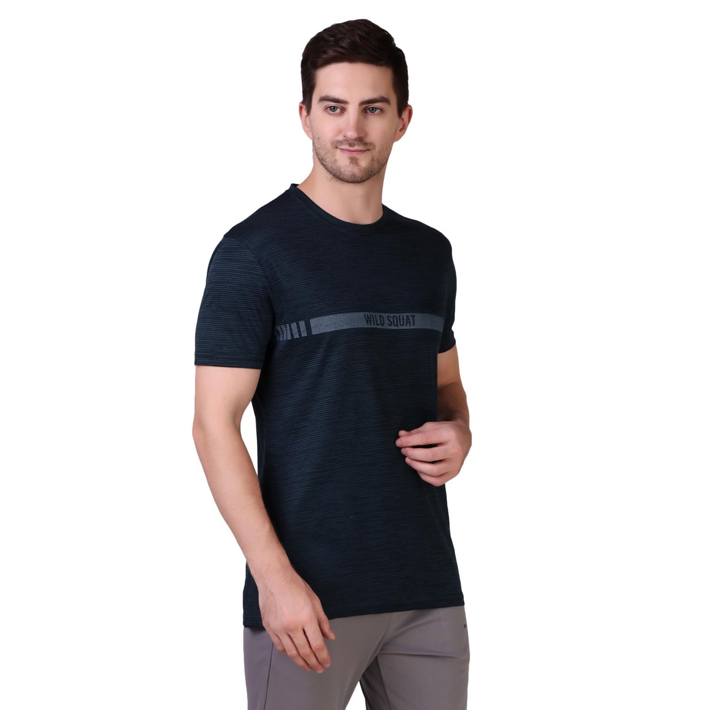 Breathable Half Sleeve T-Shirt - Navy