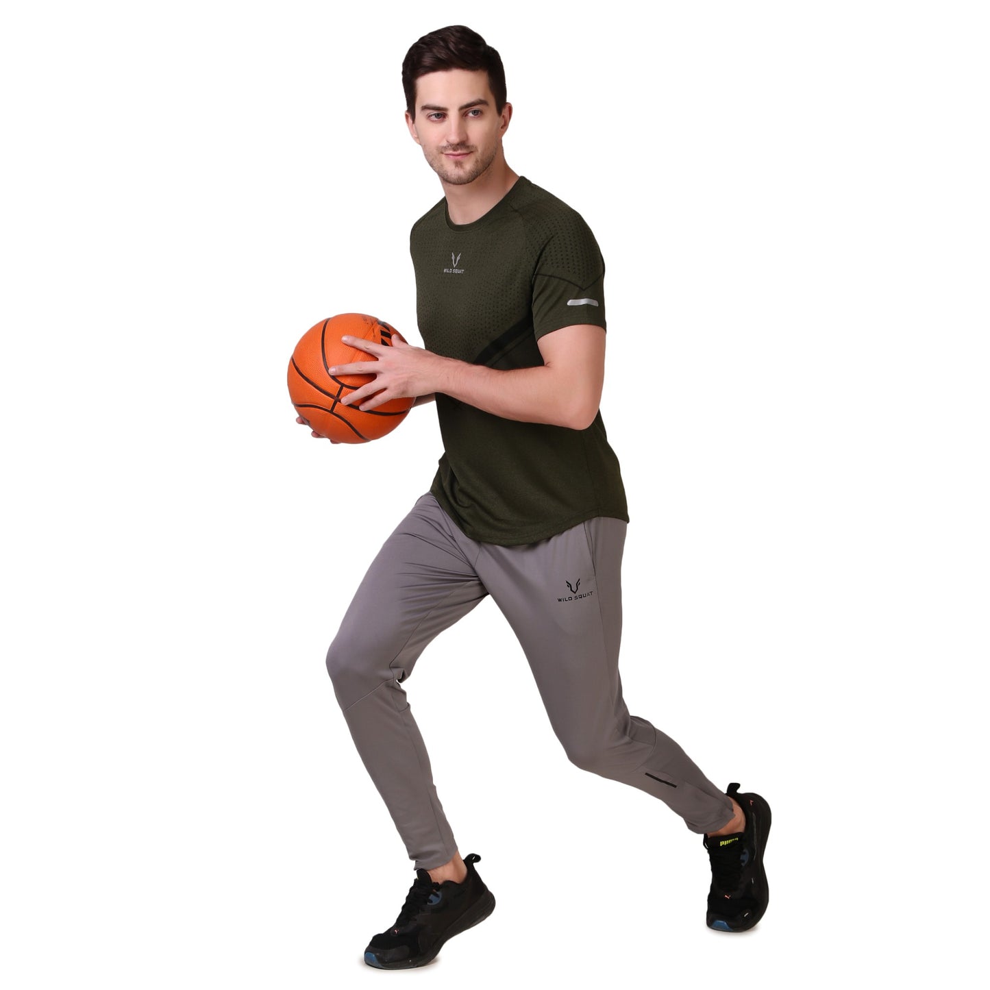 Partly Sublimated Dual Tone T-Shirts - Olive Green