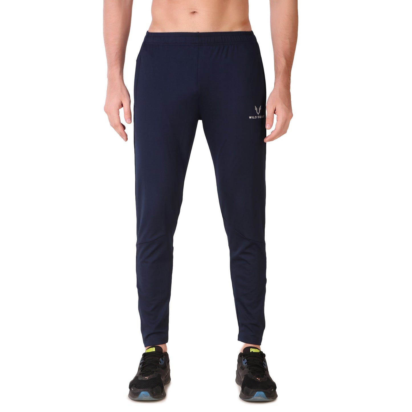Bottom Zipped Lycra Track - Black