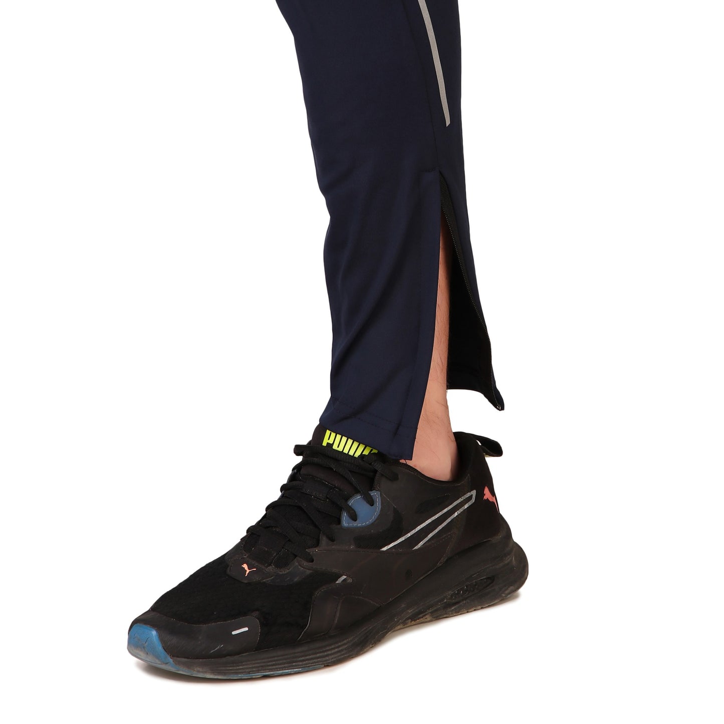 Bottom Zipped Lycra Track - Black