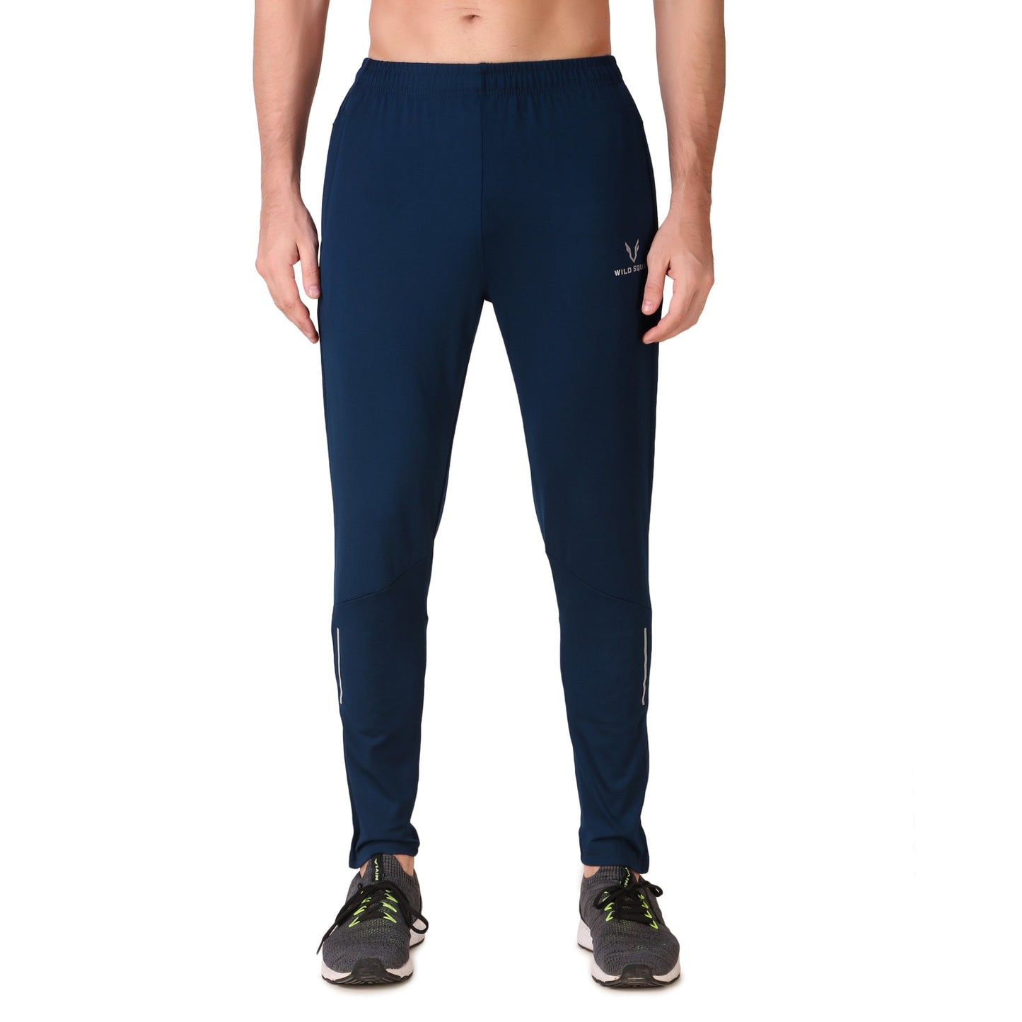 Bottom Zipped Lycra Track - Navy