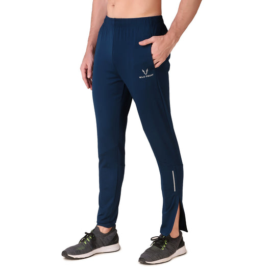Bottom Zipped Lycra Track - Navy
