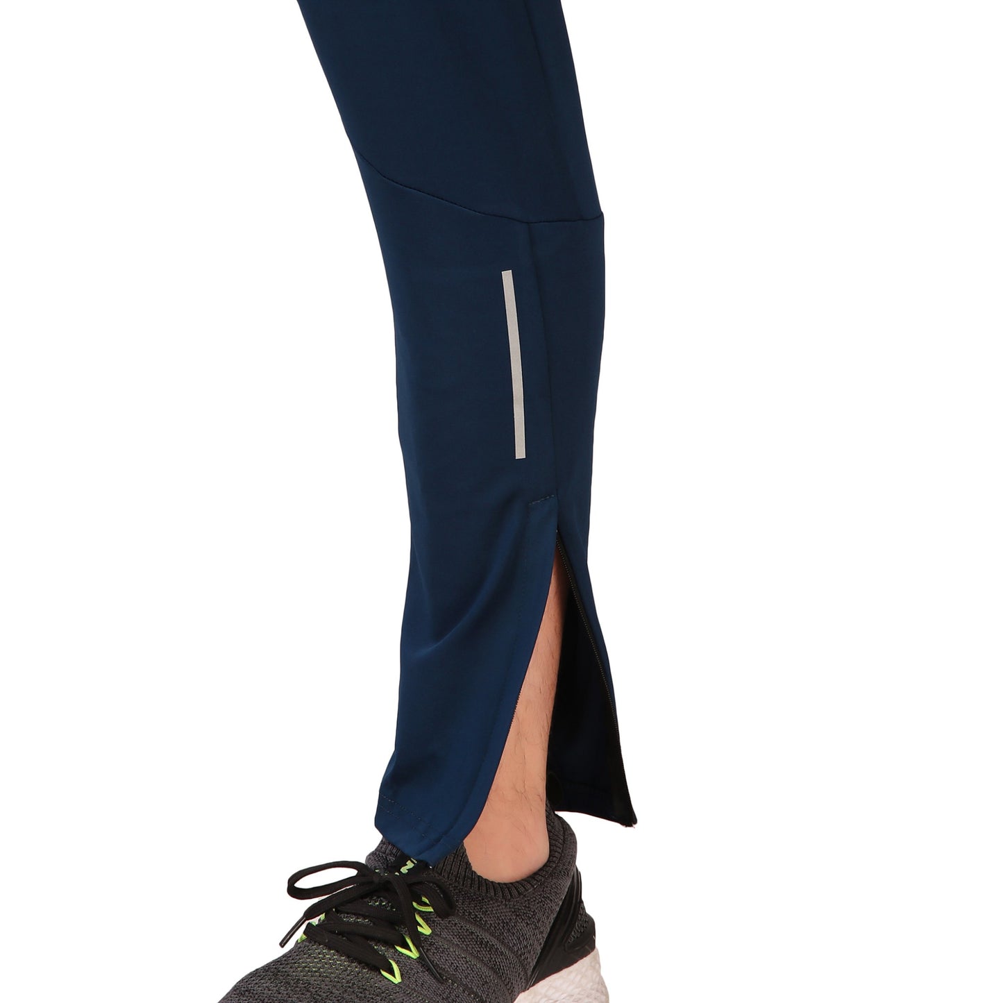 Bottom Zipped Lycra Track - Navy