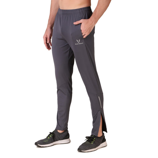 Bottom Zipped Lycra Track - Dark Grey