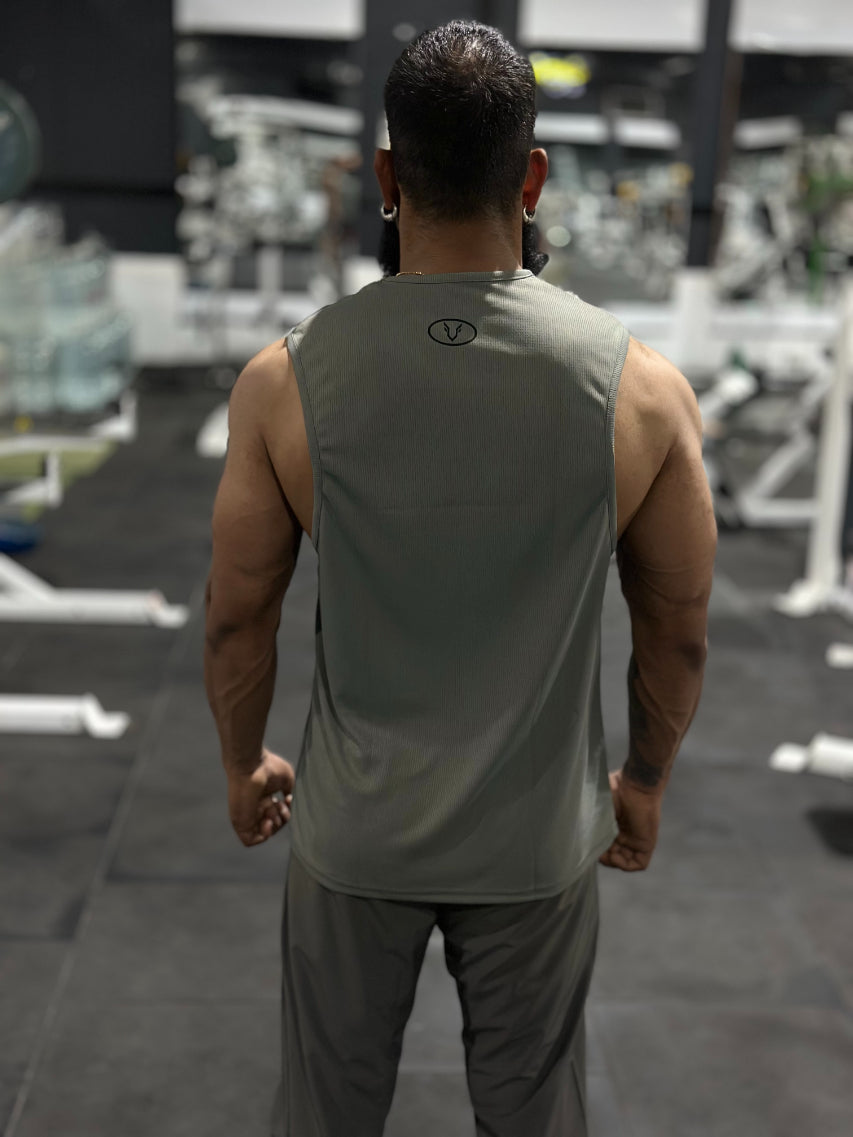 Pro-Fit Sleeveless Gym Tee - Grey