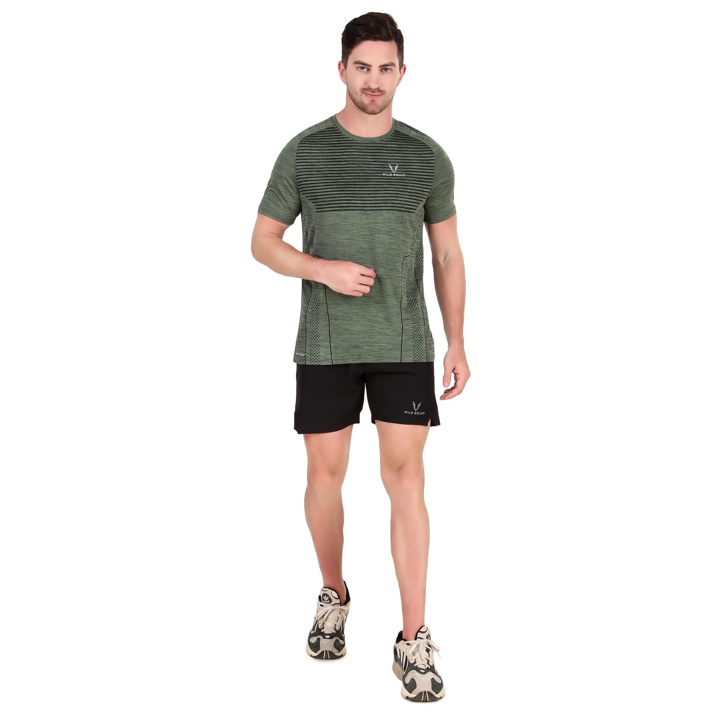 Sublimated Grindle Melange T-Shirt - Olive Green