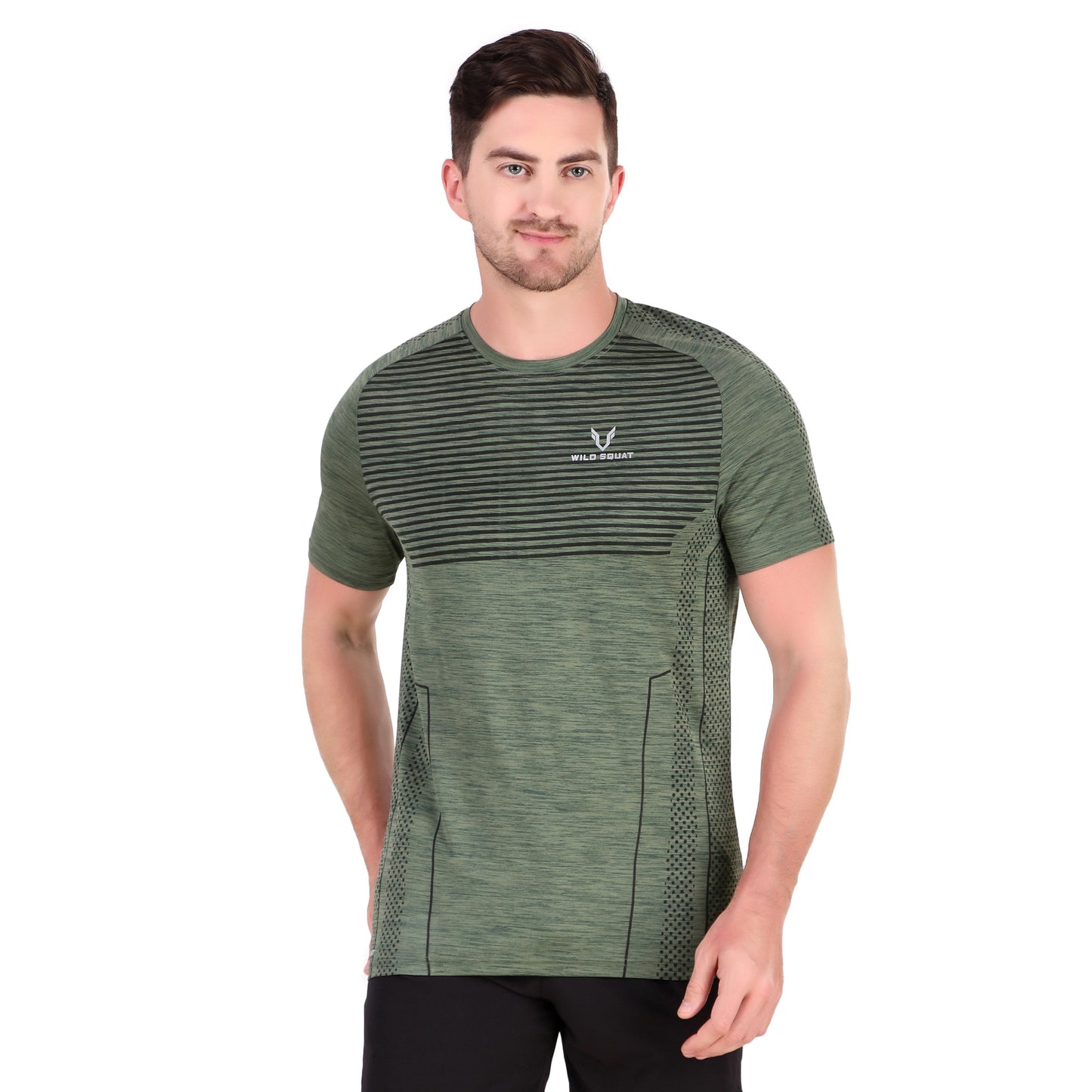 Sublimated Grindle Melange T-Shirt - Olive Green