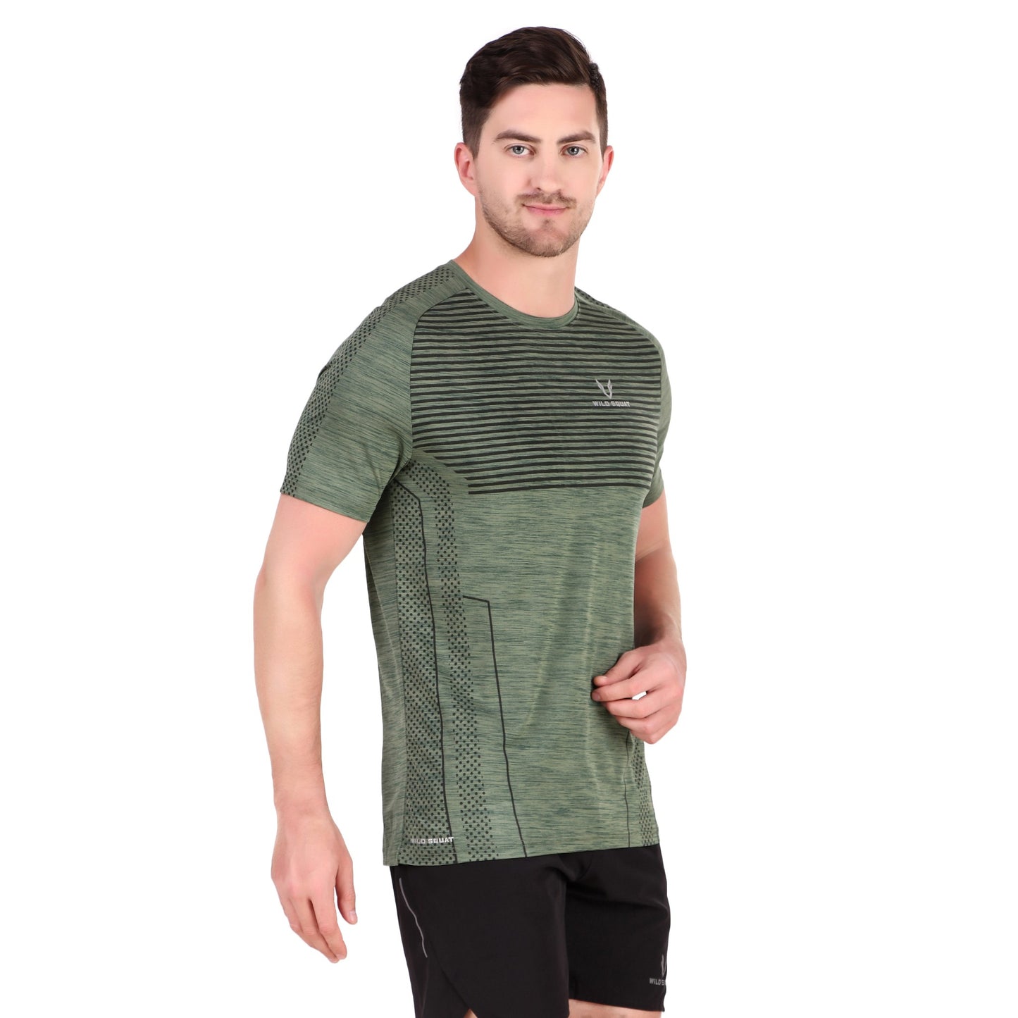 Sublimated Grindle Melange T-Shirt - Olive Green