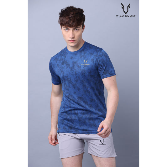 Fully Sublimated Dot Knit T-Shirt - Royal Blue