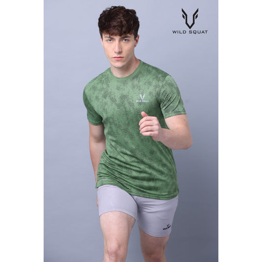 Fully Sublimated Dot Knit T-Shirt - Green
