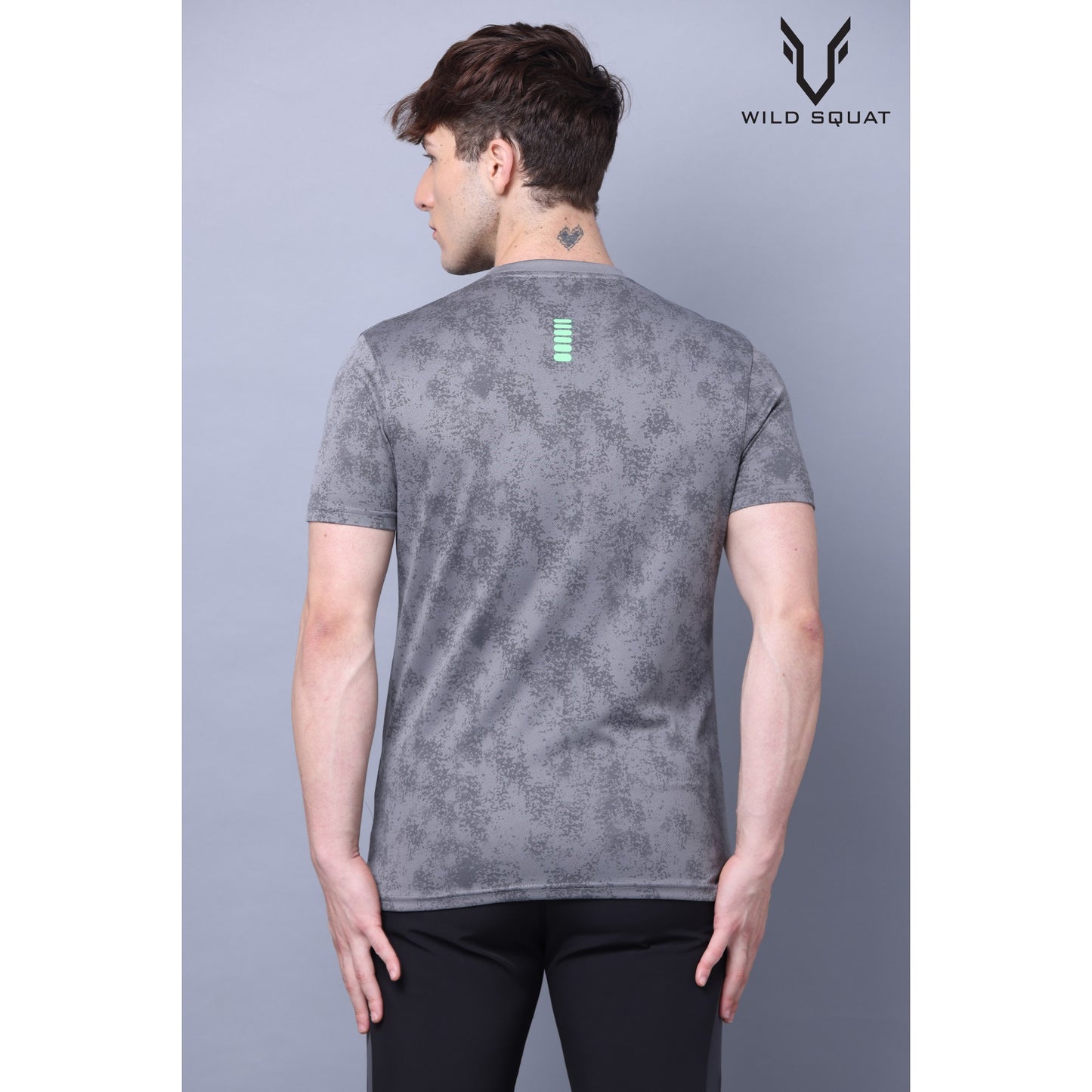 Fully Sublimated Dot Knit T-Shirt - Grey