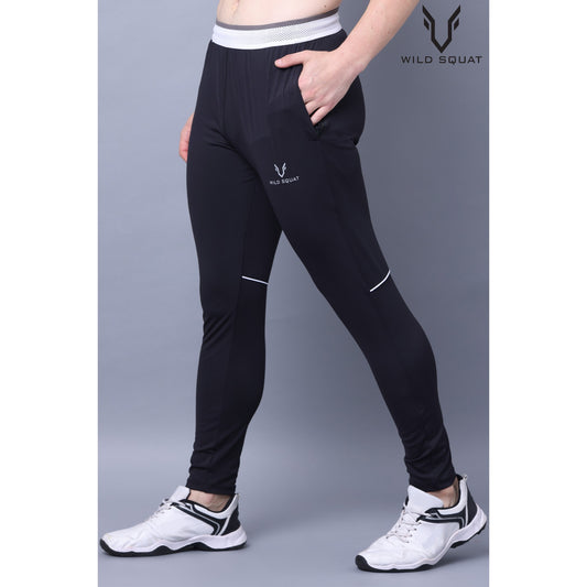Draw Cord Elastic Plain Lycra Track - Black