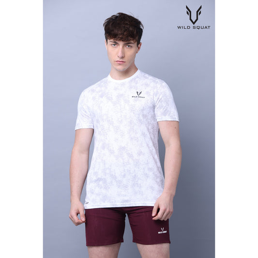 Fully Sublimated Dot Knit T-Shirt - White
