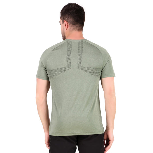 Premium Melang T-Shirt - Olive Green