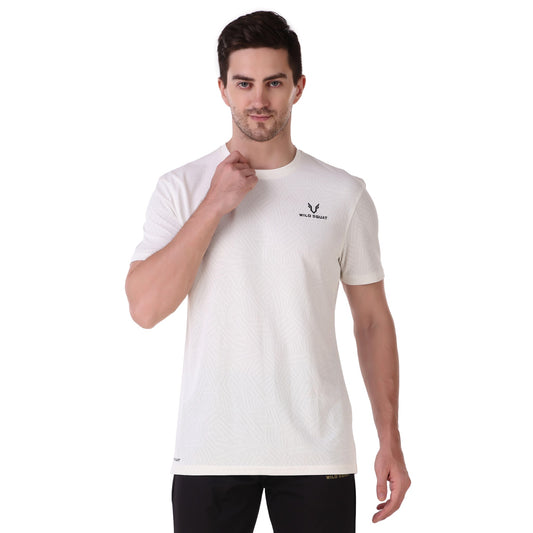 Breathable Jacquard T-Shirt - White