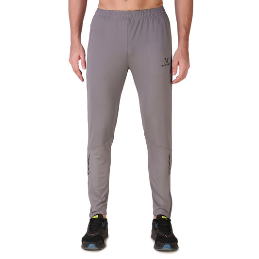 Bottom Zipped Lycra Track -Mid Grey