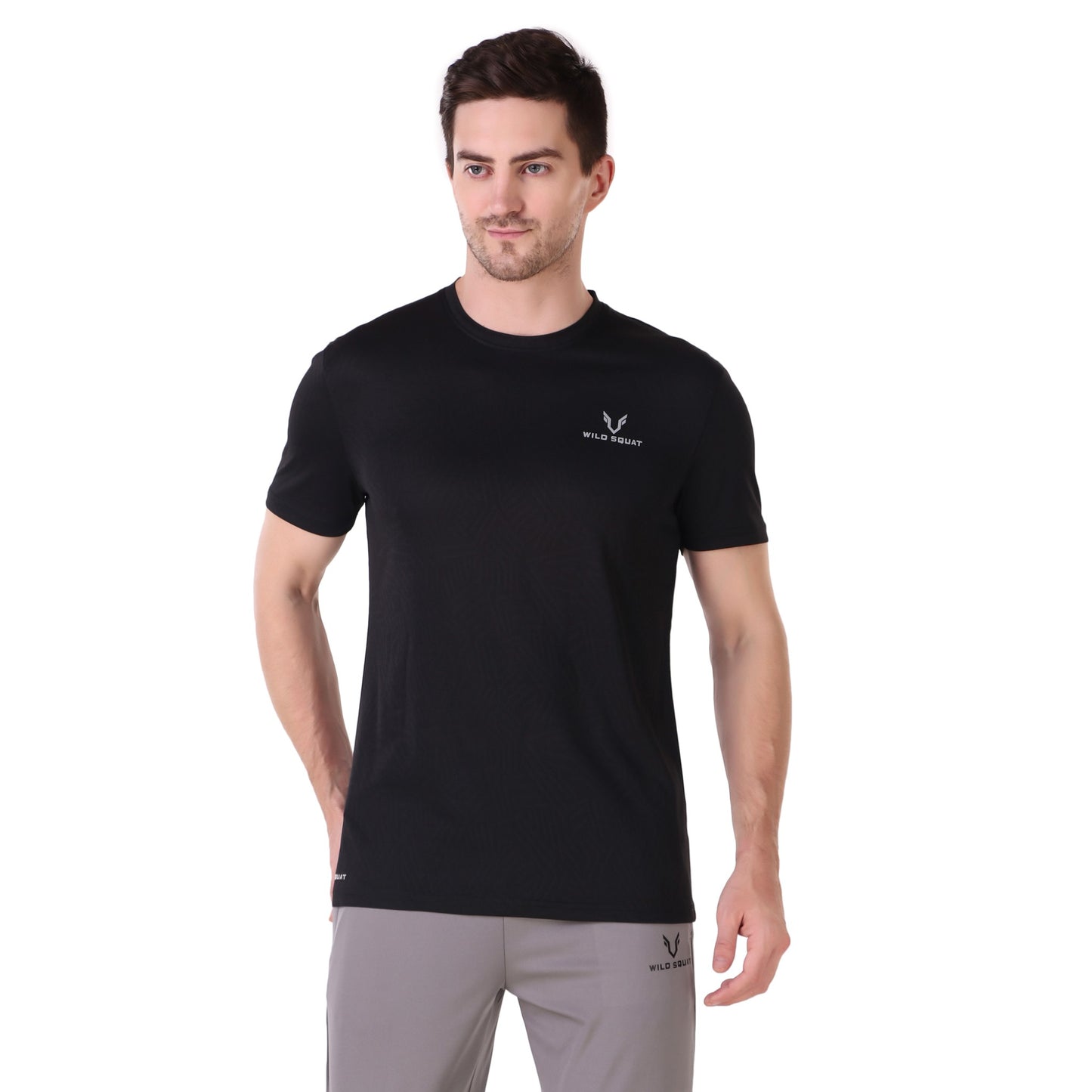 Breathable Jacquard T-Shirt - Black
