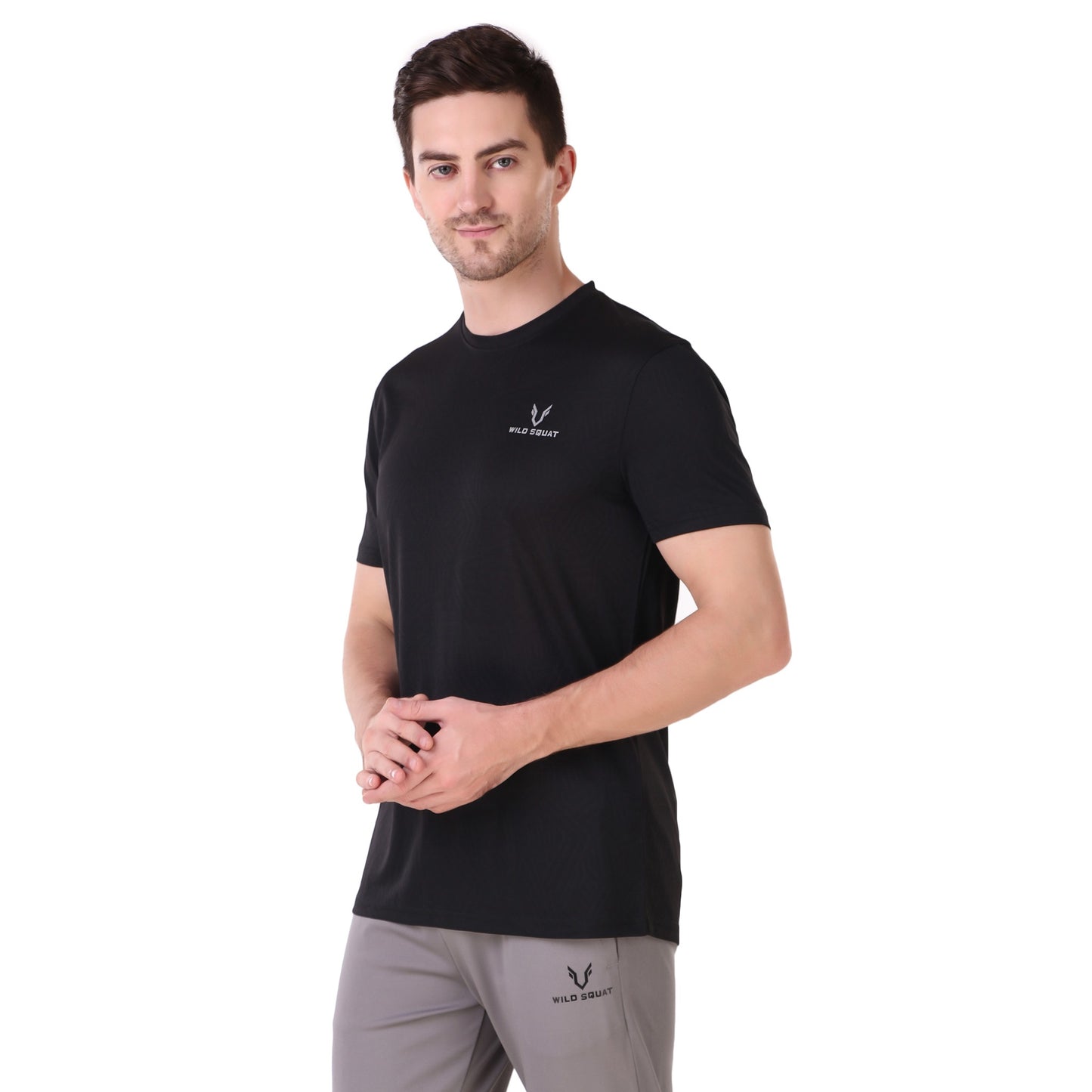 Breathable Jacquard T-Shirt - Black