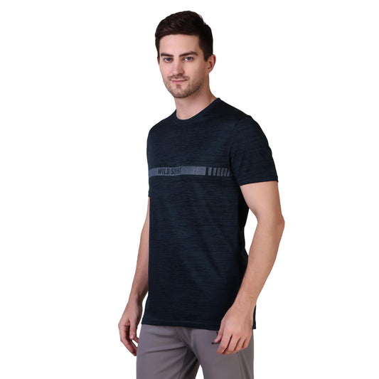 Breathable Half Sleeve T-Shirt - Navy