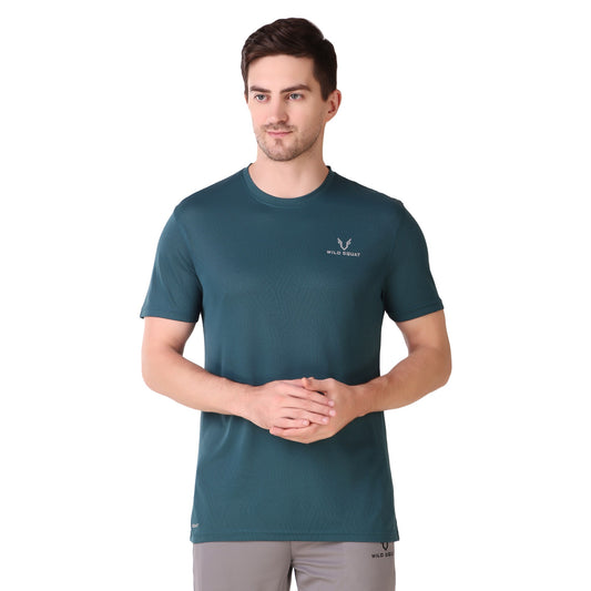 Breathable Jacquard T-Shirt - Sea Blue