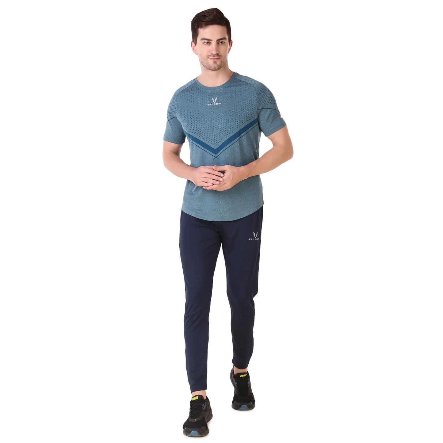 Partly Sublimated Dual Tone T-Shirts - Sea Blue