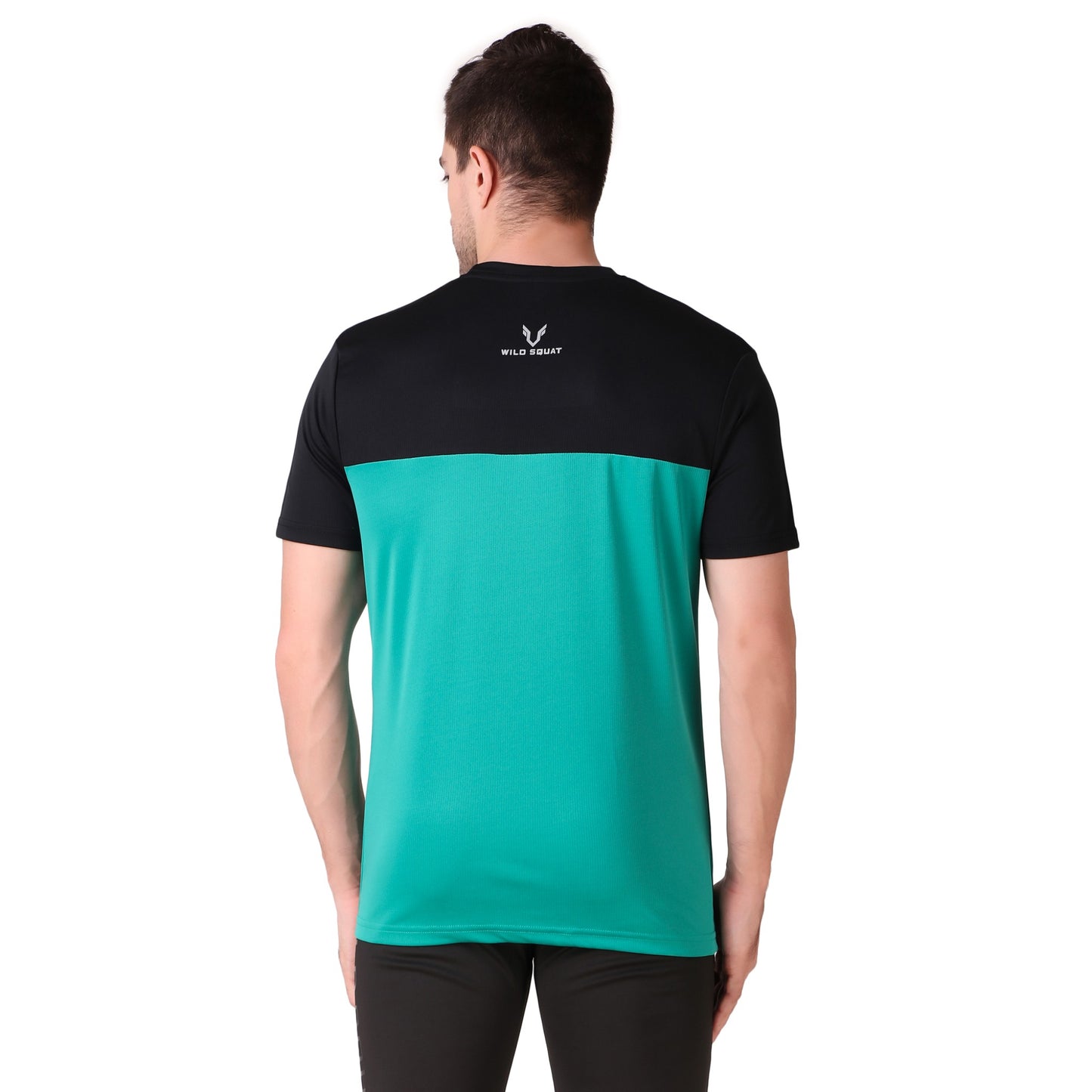 Half & Half Dot Knit T-Shirt - Super Rare Jade