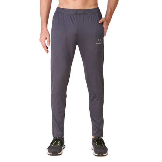 Bottom Zipped Lycra Track - Dark Grey