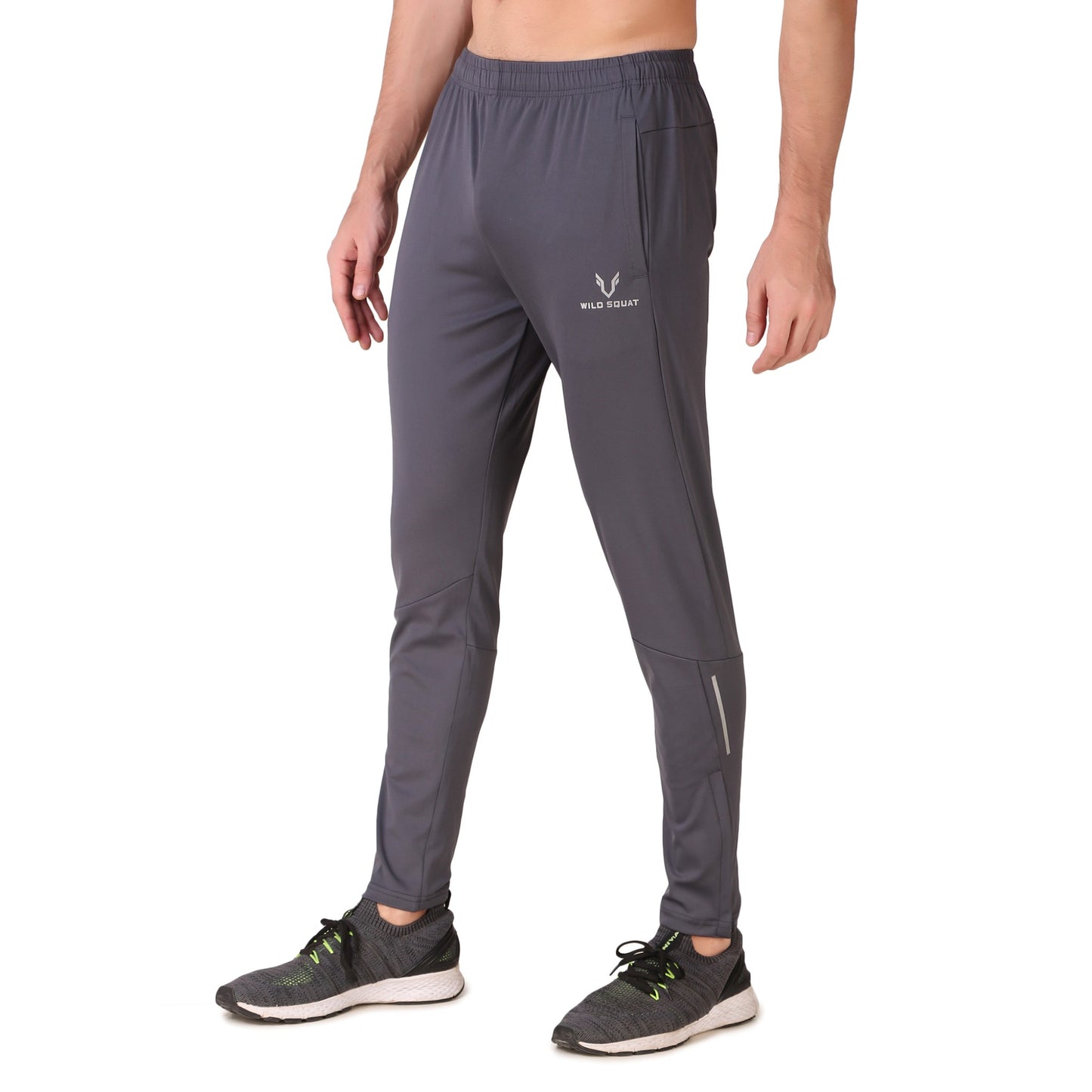 Bottom Zipped Lycra Track - Dark Grey