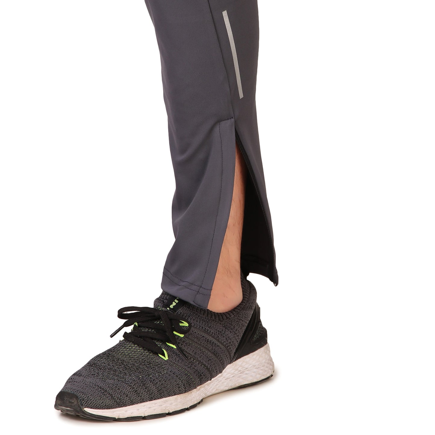 Bottom Zipped Lycra Track - Dark Grey